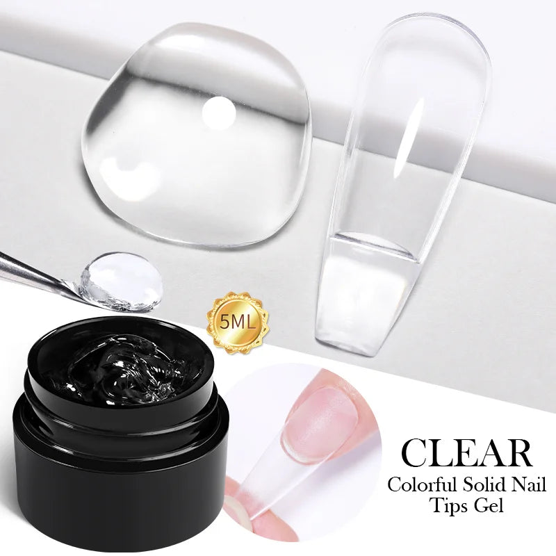 BORN PRETTY Non Stick Hand Solid Extension Nail Gel Polish Clear Pink Nude Aurora Luminous 3D Modeling Carving Nail  Gel