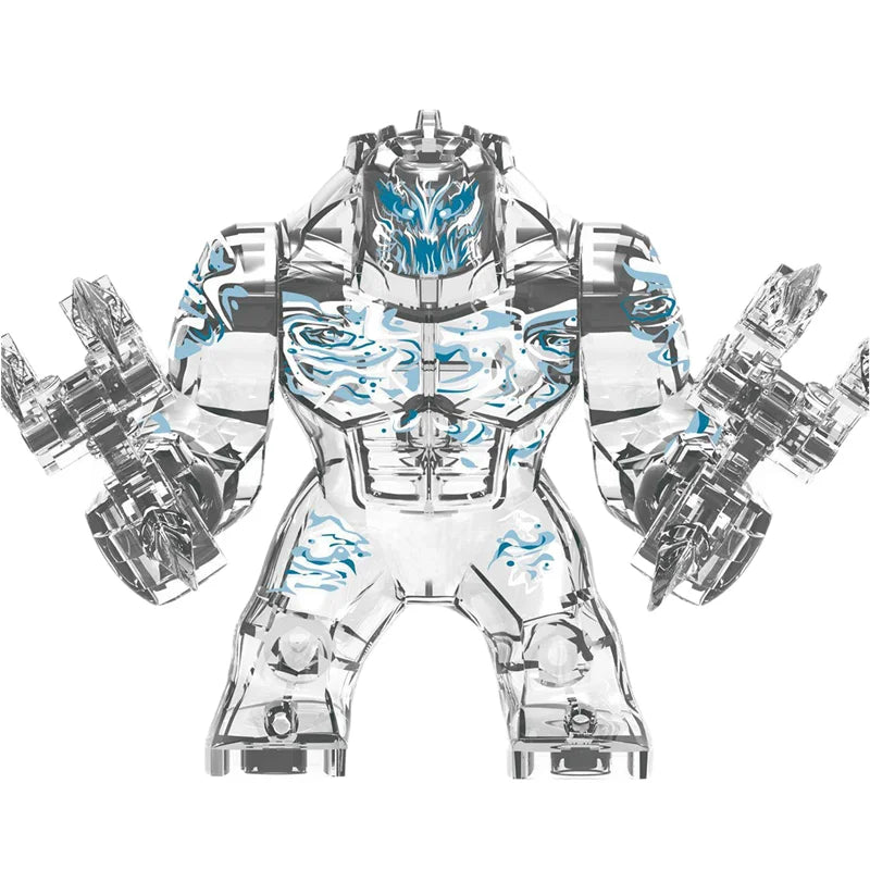 Building Blocks Marvel Transformation Figures Big Goblin Spiderman Iron Man Venom Captain Hawk Deadpool Technic Armor Gift Toys