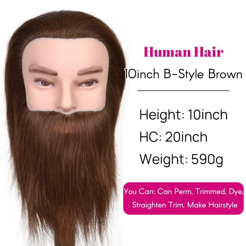 100% Real Human Hair Mannequin ,Styling Heads Cosmetology Practice Heads.