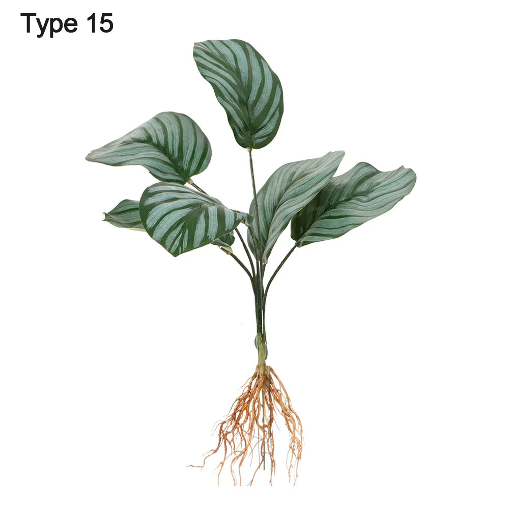 Home Decoration Desktop Ornament Party Supplies Simulation Greenery Plant Wall Artificial Hydroponic Plants With Root