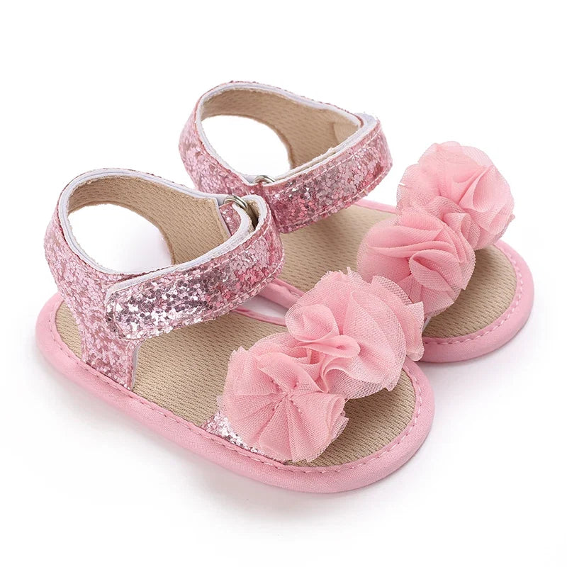 0-18m Baby Shoes Infant Pre-Walker Shoes, Cute Pink Theme Casual Flat