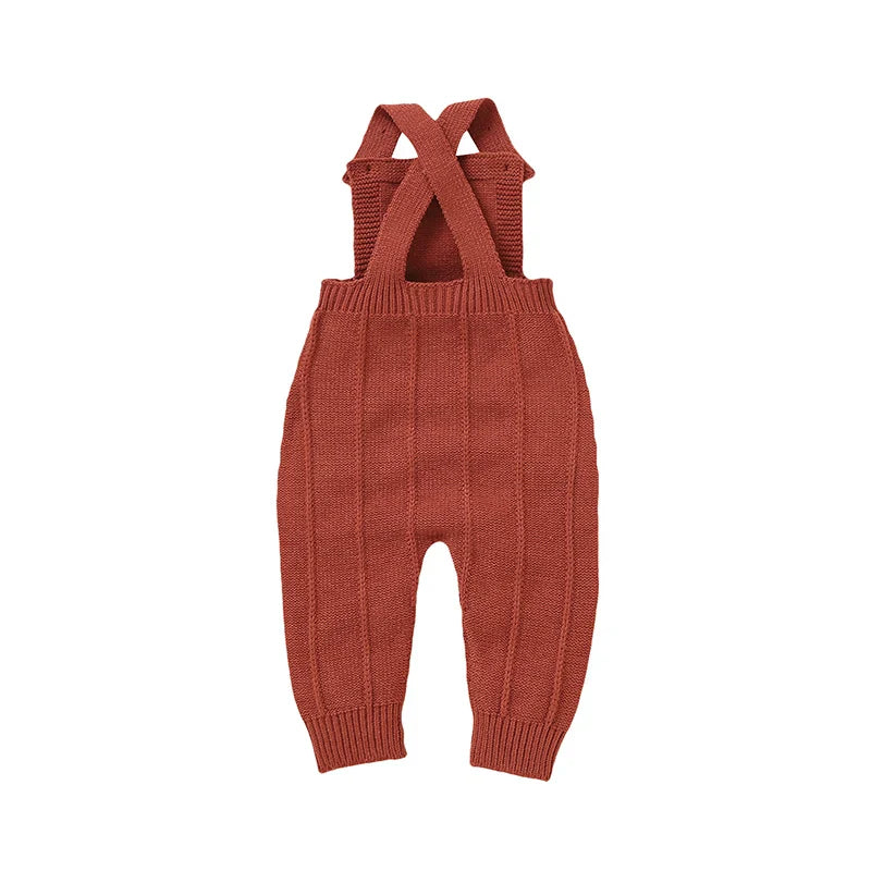 Baby Boy Jumpsuit Baby Girl Solid Knit Sleeveless Bodysuit Newborn Infant Cute Fall Clothes