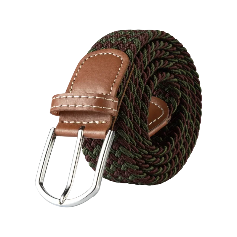 Black Female Casual Knitted Pin Buckle Men Belt Woven Canvas Elastic Expandable Braided Stretch Belts for Women Jeans Belts Belt