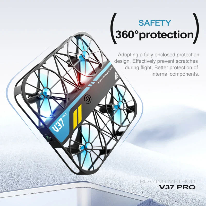 4DRC V37 New Mini 8K Drone with Camera 4K HD Easy To Carry WiFi FPV Dron Pocket Rc Helicopter Quadcopter Family Toys Gift