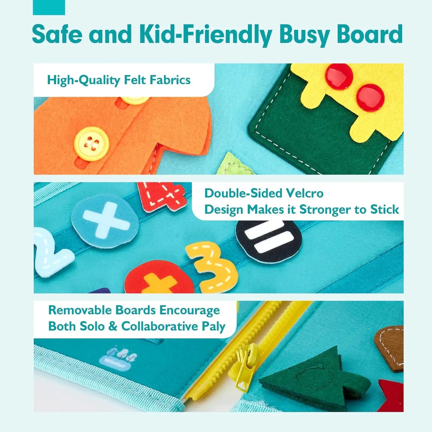 Montessori Busy Board Toys For Toddlers Busy Book For Fine Motor Educational Learning Activities With Life Skills Sensory Toys