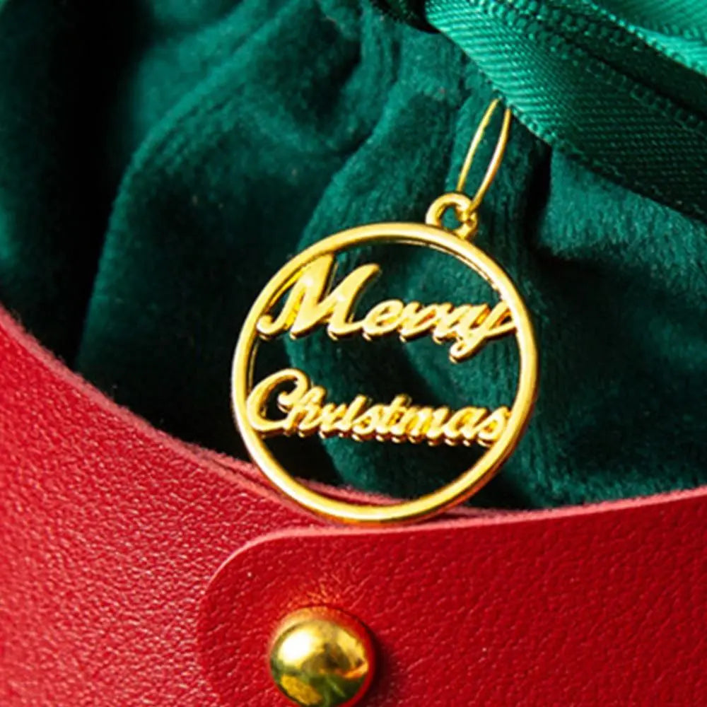 For Children Kids Ornament Christmas Decoration PU Gift Handbag Gift Pouch Christmas Present Bag Candy Bag Material Package
