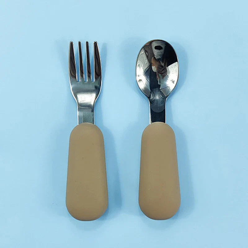 EtherealBe Stainless Steel Baby Utensils Set - Colorful & Safe