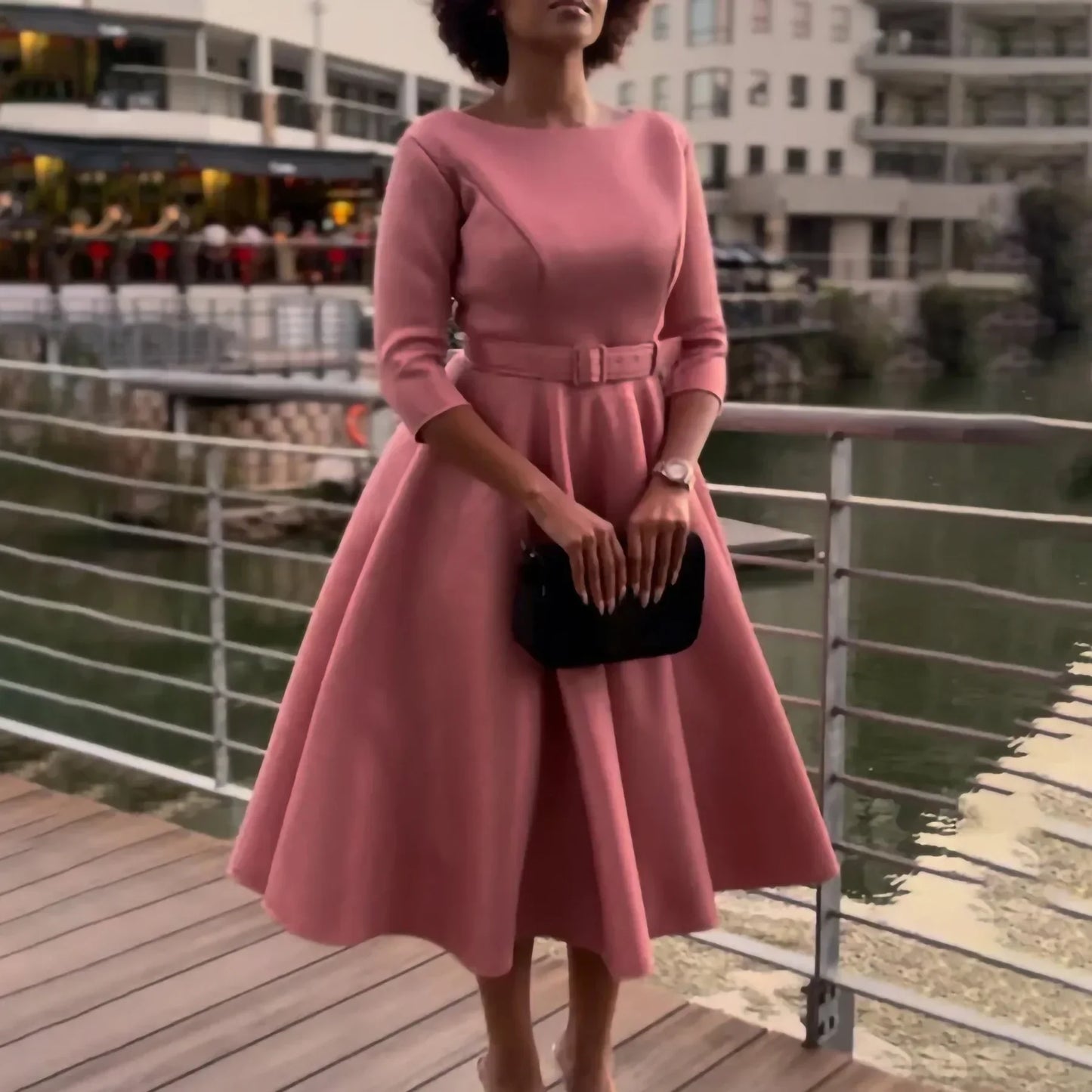 Fashionable Elegant Women's Clothing Dress Suitable For Bridesmaid Party Dress High Waist Design Various Sizes Available