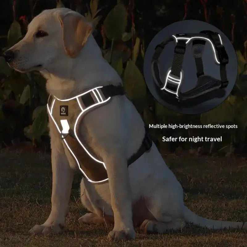 Dog Harness Reflective Midium Large Dogs Tactical Vest Adjustable Harness Oxford Cloth Vest Training Hound Pet Accessoires