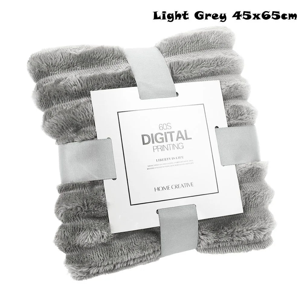 New Double Sided Warm Blanket Skin-Friendly Warm Conditioning Quilt Ultra Soft Solid Color Striped Blankets