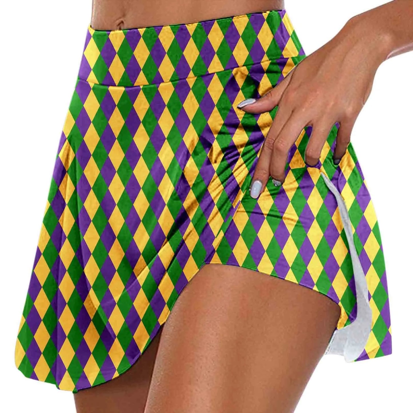 Skirts for Women Womens Daily Casual Workout Printed Skirt Tennis Yoga Sport Active Skirt Shorts Skirt Full Skirt
