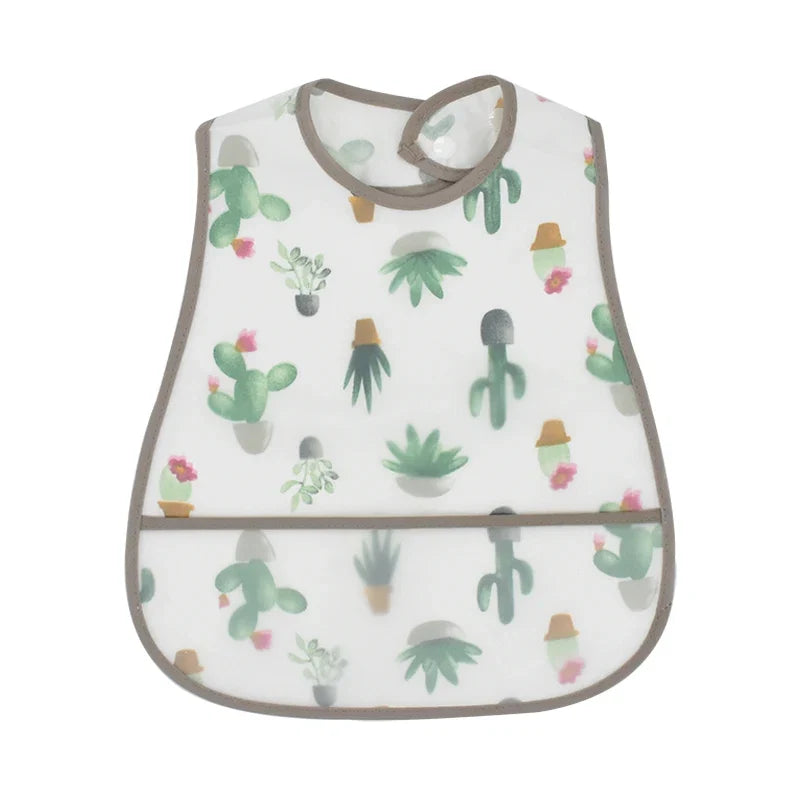 2023new Cartoon Pattern EVA Waterproof Pocket Lunch Feeding Bibs