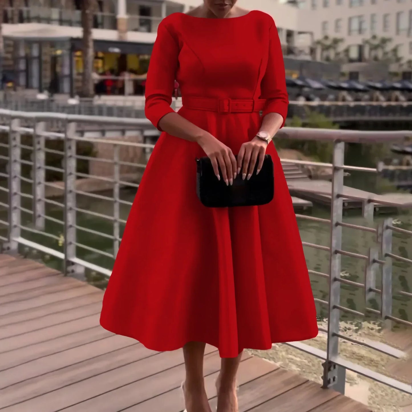Fashionable Elegant Women's Clothing Dress Suitable For Bridesmaid Party Dress High Waist Design Various Sizes Available