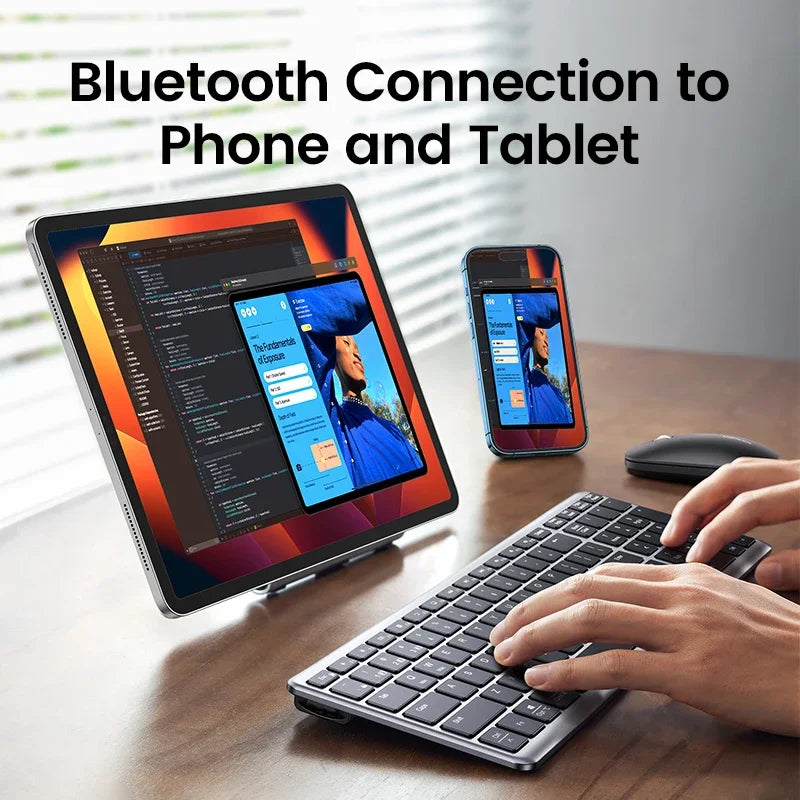 New Bluetooth 5.0 Wireless Keyboard Mouse Set 2.4G English 102 Keycaps For MacBook iPad Tablet Rechargeable Mice Keyboard Laptop