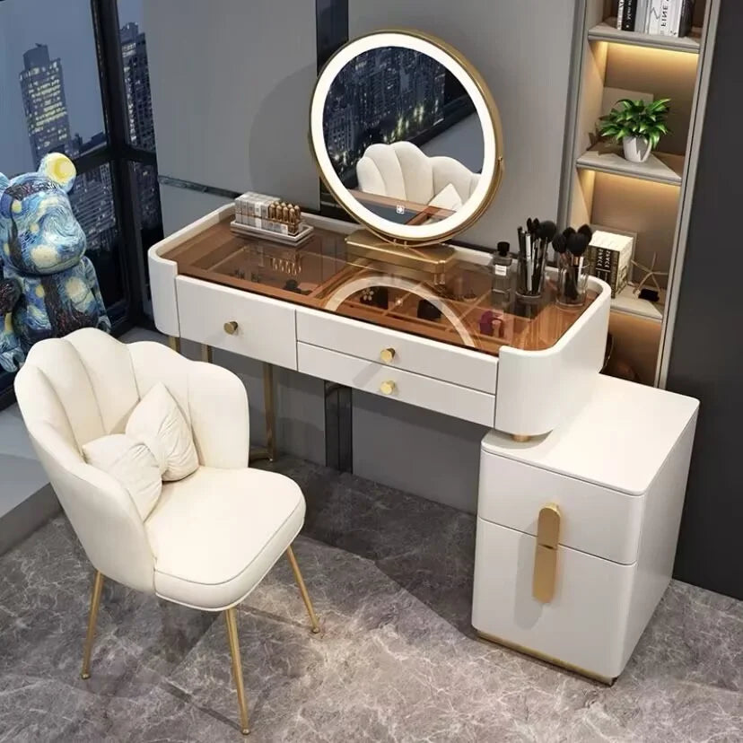 Bedroom Desk Dressing Table Chair Mirror Drawers