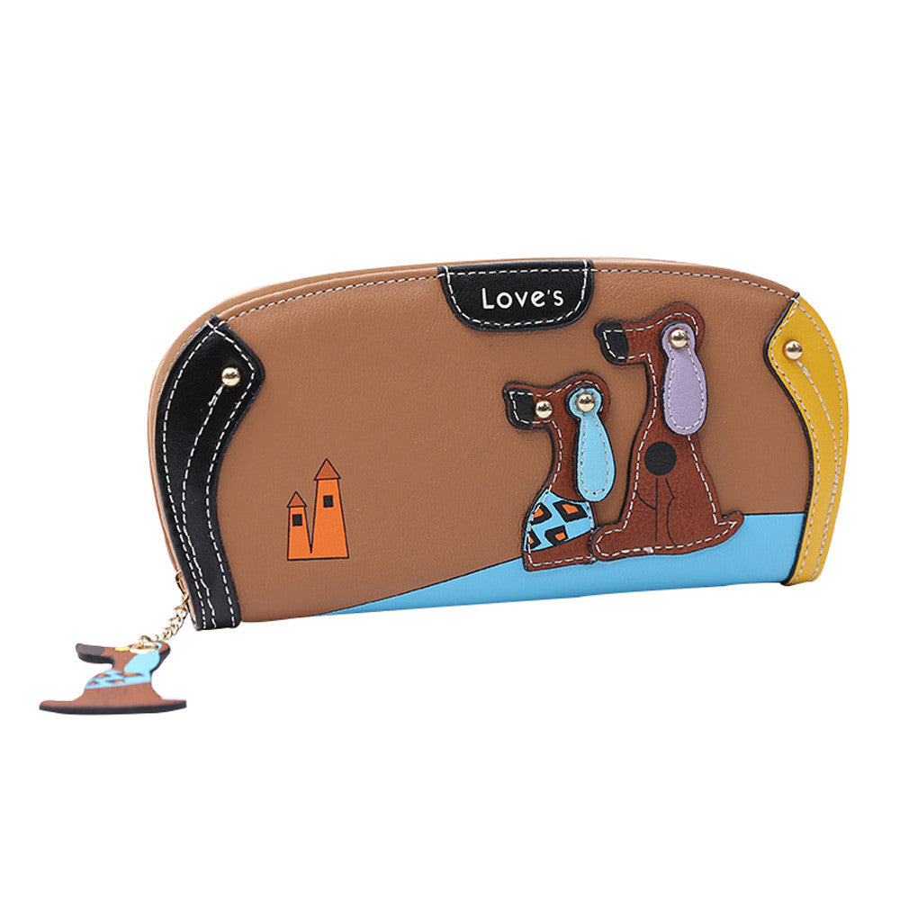 Cartoon Dog Kawaii Coin Purses Women Purse Bag Handbag Designer Wallets Famous Brand Women Wallet Zipper Hasp кошелек женский