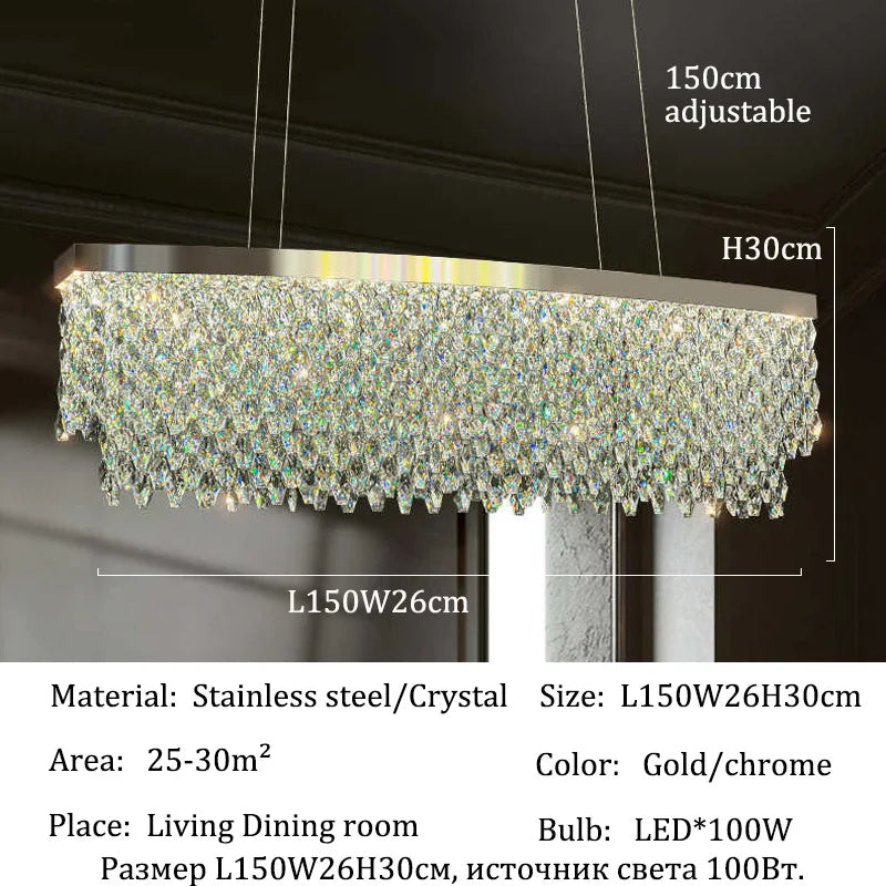 Luxury Crystal Chandelier Light Ceiling Hanging Lamps Home Decoration Dining Room Chandeliers Lights Lighting for Living Room