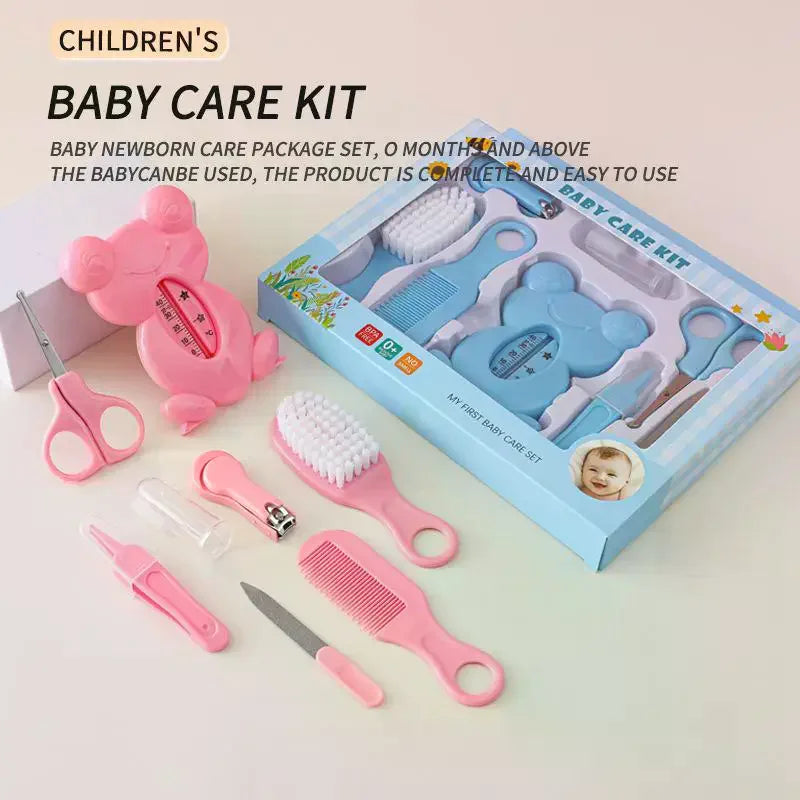 Baby Care Kit Baby Nail Clippers Nasal Aspirator Nose Cleaning Tool Safety Comb Brush 10-Piece Set Specially Designed for Bags