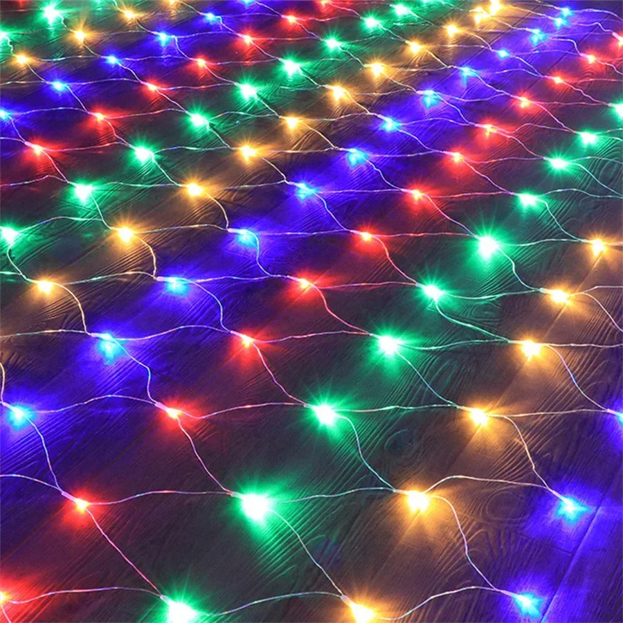 Thrisdar 8X10M 2000 Large Size LED Net Light Outdoor Mesh Light Waterproof Christmas Bush Net Light for Tree Garden Wedding Deco