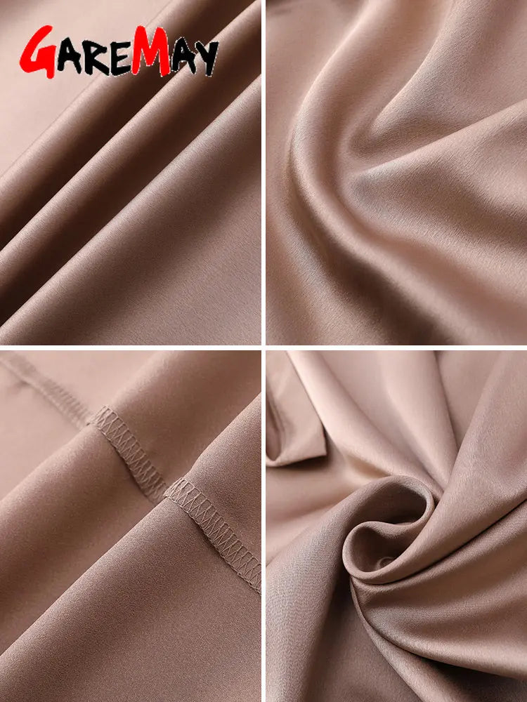 Summer Women Blouses 2023 New Casual Chiffon Silk Blouse Slim Sleeveless O-neck Blusa Feminina Tops Shirts Solid 6 Color  Y048