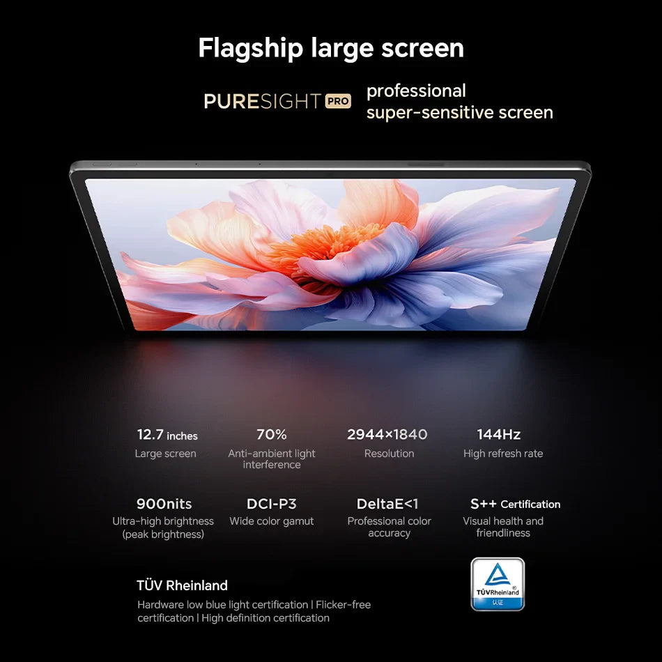 Lenovo Yoga Pad Pro 12.7'' Tab 12GB 256GB ROM Snapdragon 8 Gen 3 Android 14 13MP Camera 10200mAh 68W Charging Wifi Tablet PC