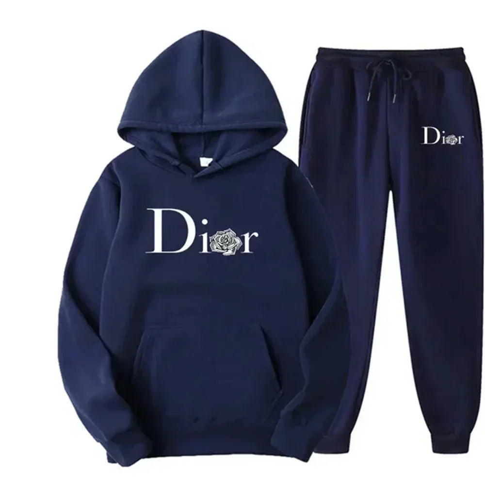 New Men Fashion Fitness Outdoor Jogging and Casual Sets, Autumn Two-piece Long-sleeved Sweatshirts and Sweatpants for Men.