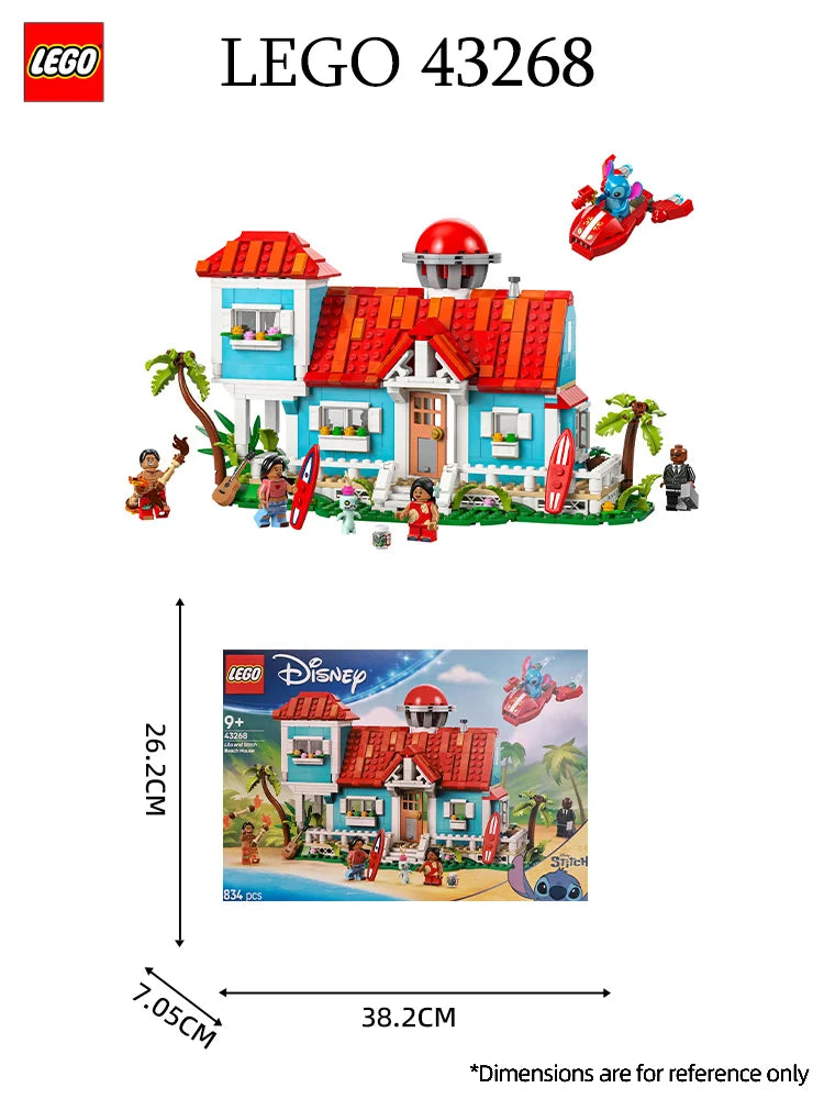 Lego Disney Series 43268 Lilu and Stitch's Beach Vacation House Building Toy Building Blocks