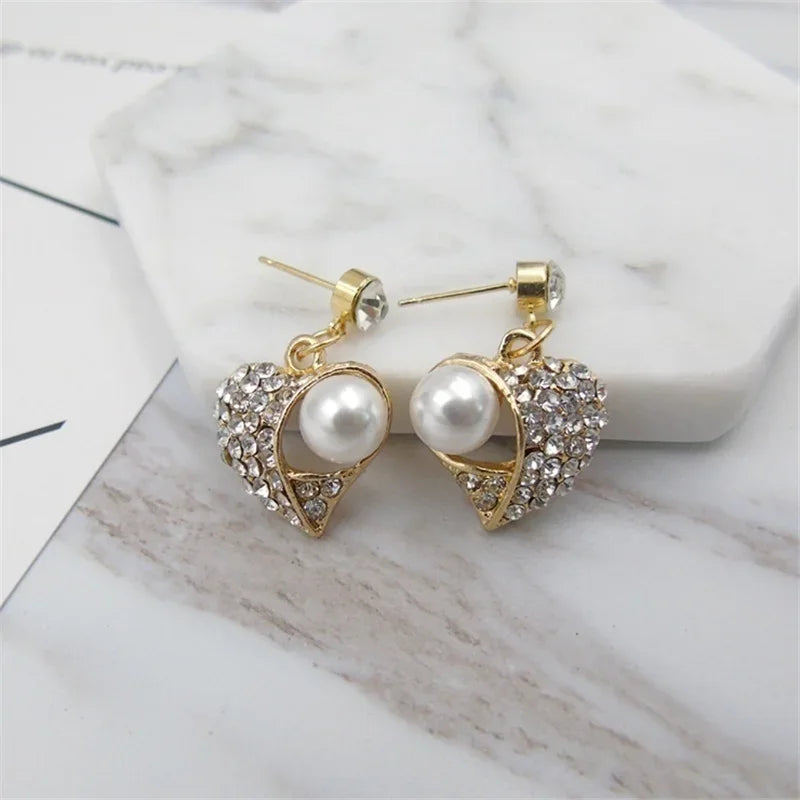 Women's fashion peach pearl jewelry set