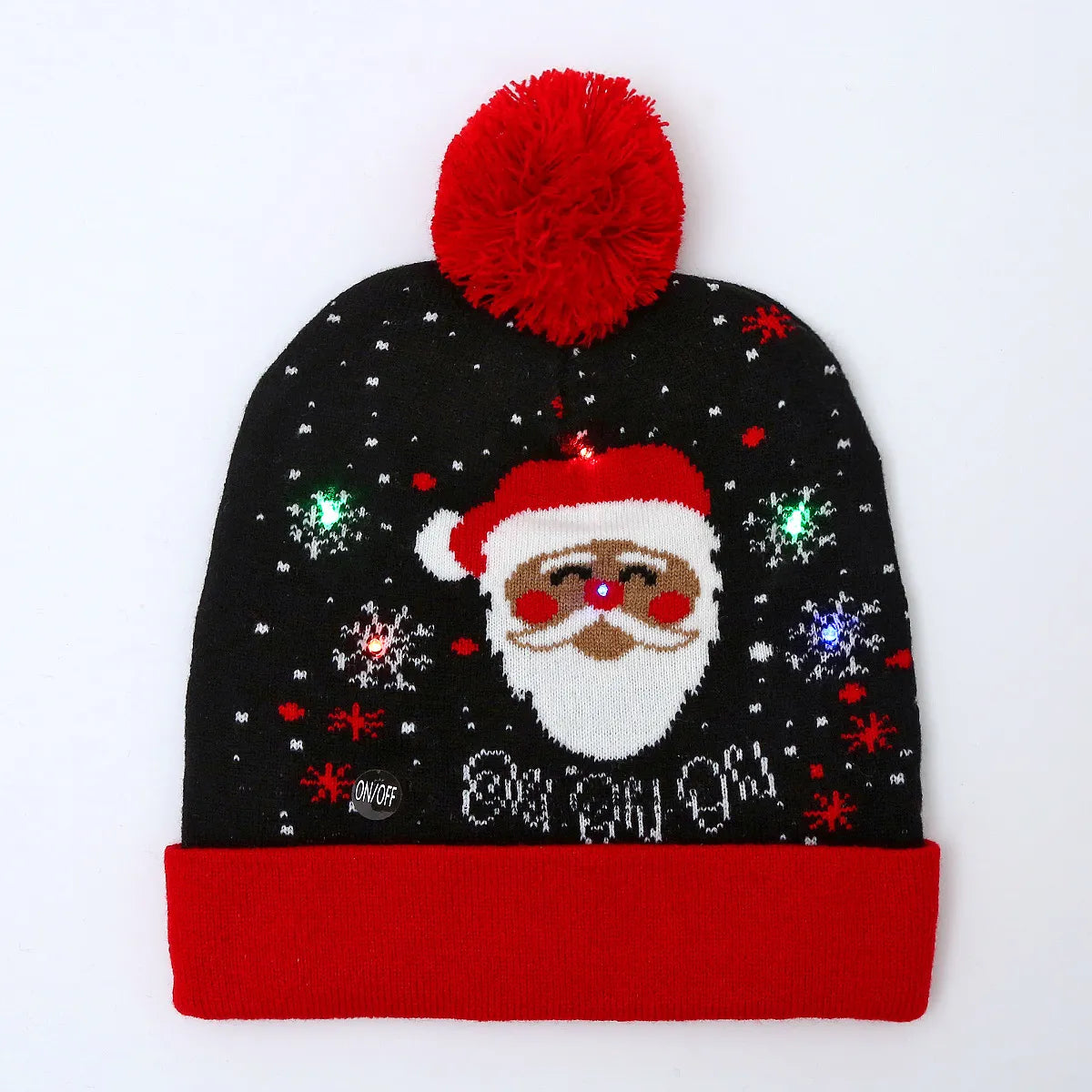LED Christmas Hat Creative Flashing Led Light Knitted Hat Snowman Winter Warm Color Knitted Cap Christmas Gift