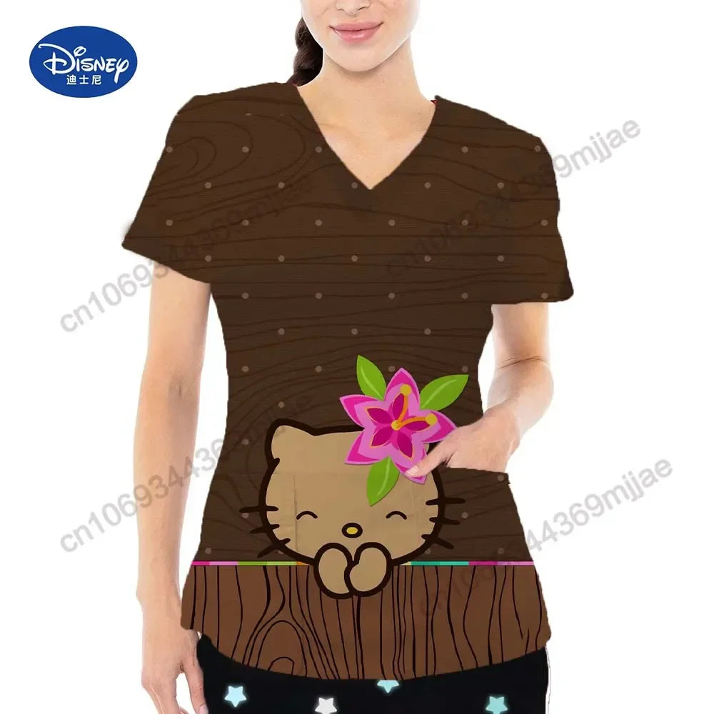 V-neck Female Clothing Women Summer 2023 Casual Wear Fashion Anime Tshirt Free Shipping 2000s Clothes Y2k Tops Women's T-shirt