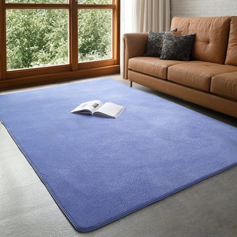 VIKAMA Modern Coral Velvet Carpet Soft Non-Slip Living Room Bedroom Carpet.