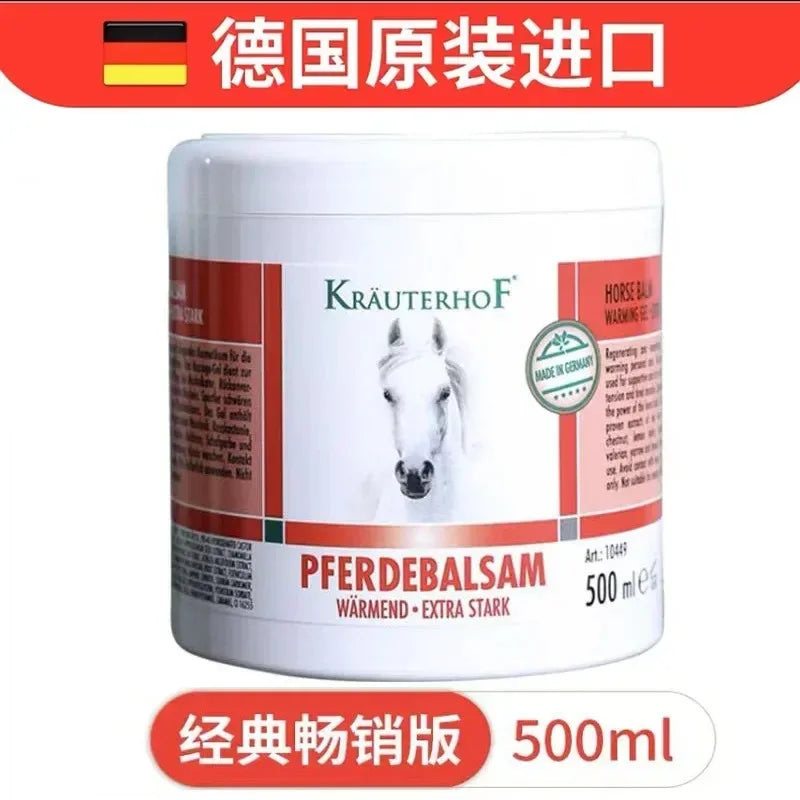 German Krauterhof Horse Chestnut Balm 500ml Pferdebalsam Warmend Extra Stark Warming Massage Gel Relax Calm Muscle Massage Cream