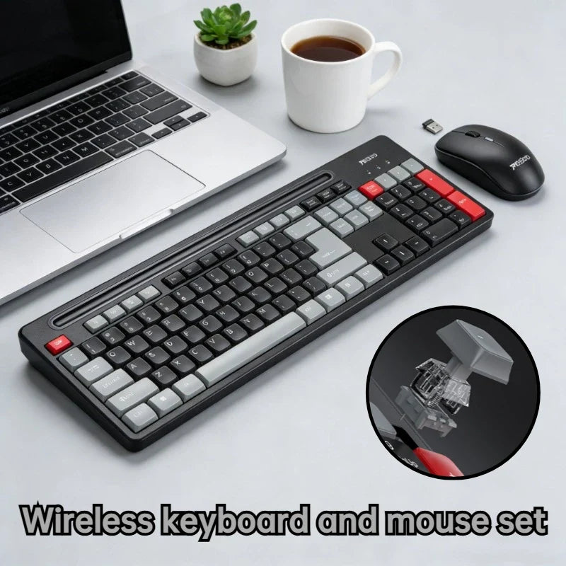 Wireless keyboard and mouse set, mechanical touch keyboard and mouse universal set, desktop computer laptop e-sports specific