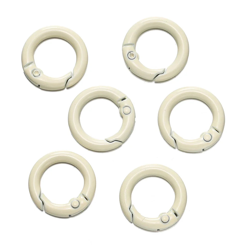 5Pcs Colorful  O Ring Spring Clasp Openable Round Carabiner Keychain Clips Hook Dog Chain DIY Jewelry Buckle Connector