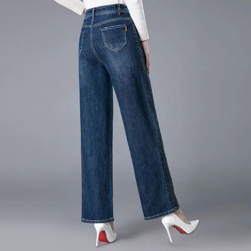 High Waist Stretch Straight Jeans Korean Fashion Streetwear Y2k Jean Women New Trousers Style Women's Clothes 2023 Reviews Many