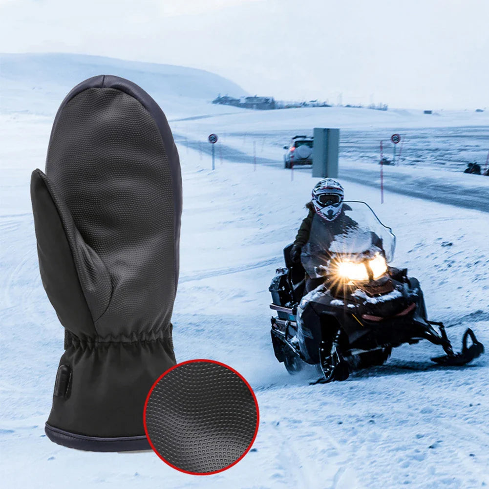 Hand Warmer Gloves USB Charging Electric Heated Gloves Cold-Proof 3 Gear Temperature for Climbing Hiking Cycling