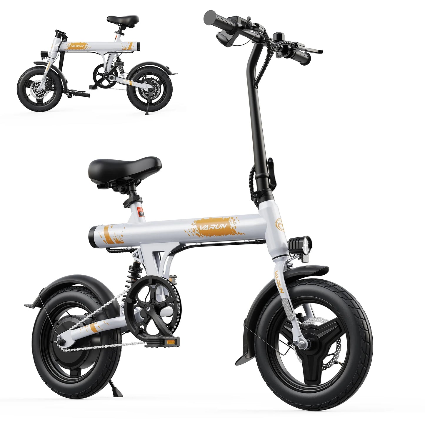 C14-1 Foldable E-bike 500 Peak Motor, 36V7.8AH Battery, Dual Discs Brakes, One Year Warranty Adult E-bicycle.