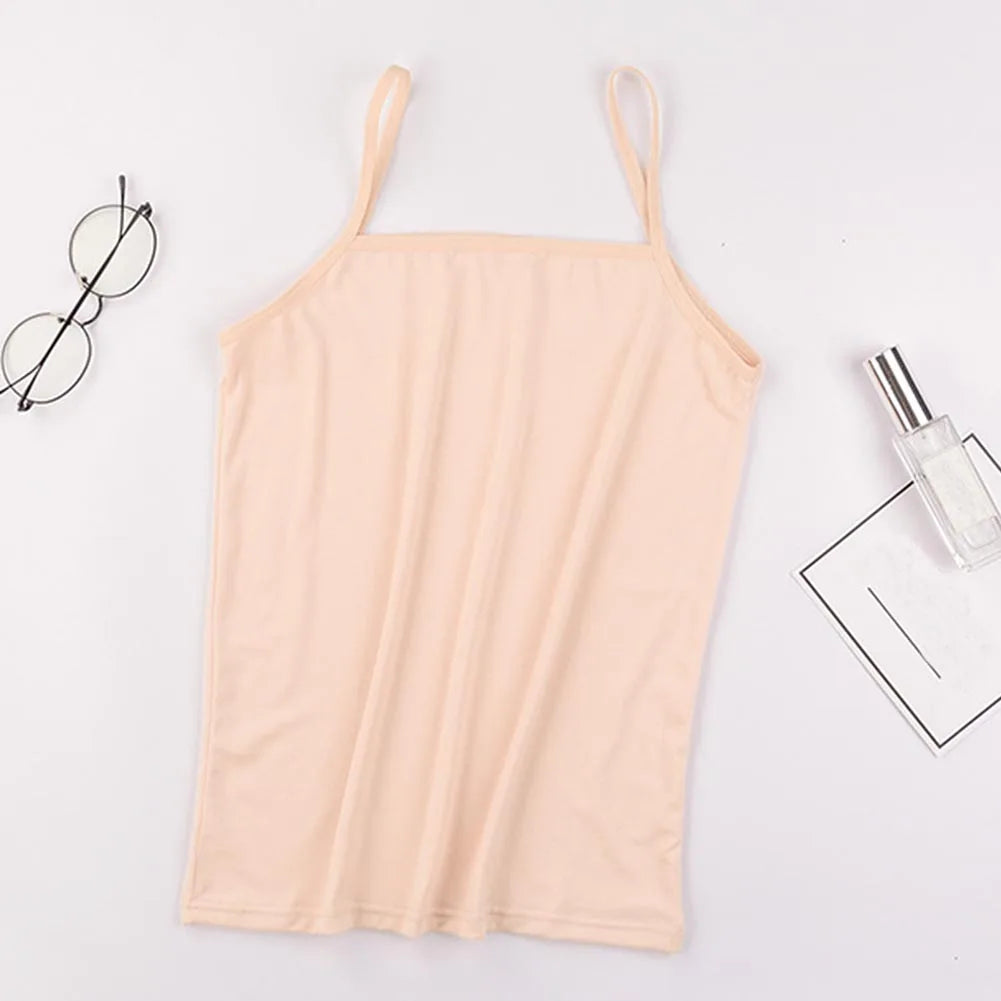 Summer Solid Camisole Tops Vest For Women White Black Basic Top Slim Sling Sleeveless Shirt Female Lady Stretch Fashion Tank Top