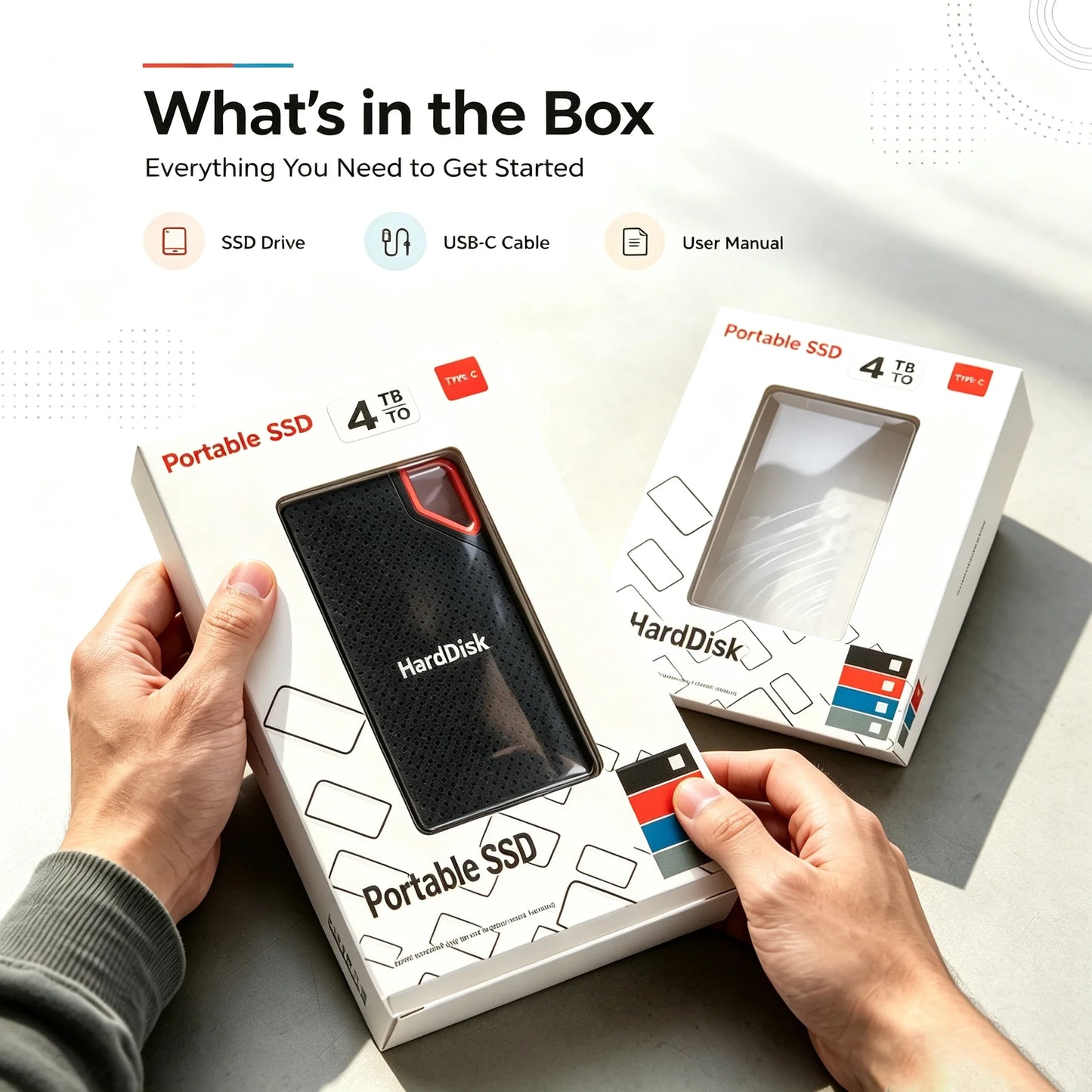 Massive capacity 128TB USB 3.2 external hard drive portable SSD 16TB original high-performance for desktop