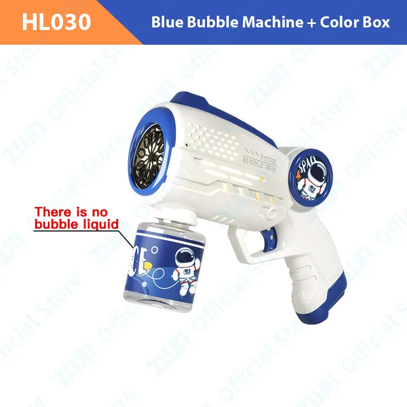 Children Handheld Bubble Gun Toy for Kids Gifts Astronaut Fully Automatic Bubble Machine Bubbles Gun Outdoor Wedding Party Toys