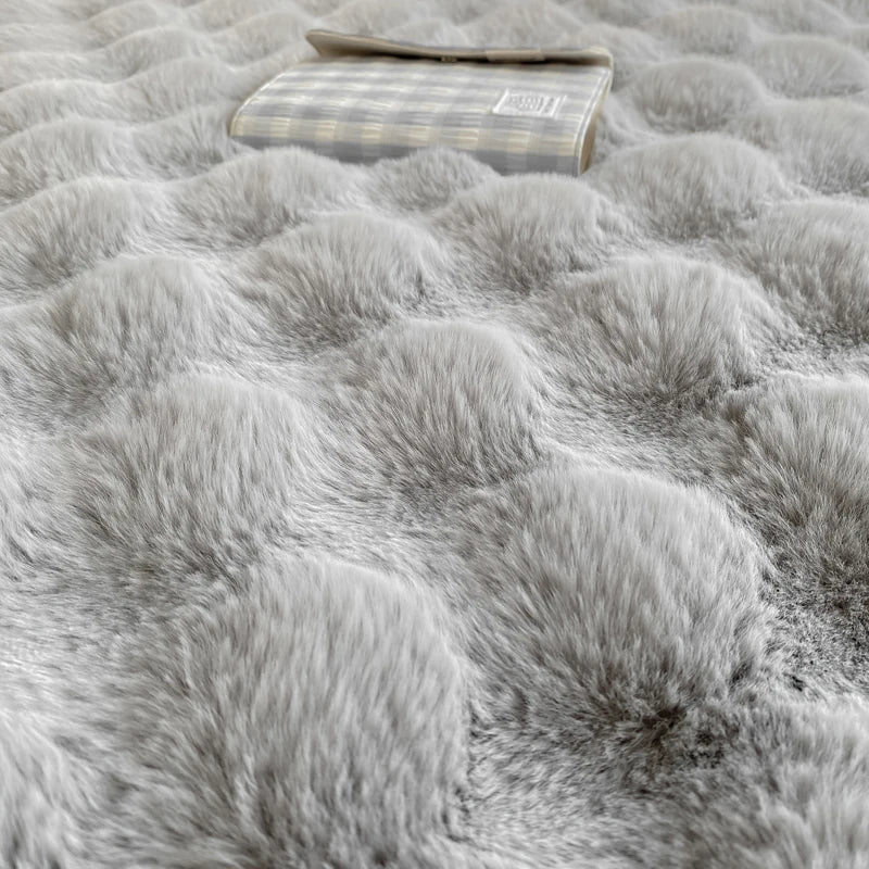 2pcs Fluffy Plush Pillowcase 48x74cm Winter Warm Thickness Soft Rabbit Fleece.