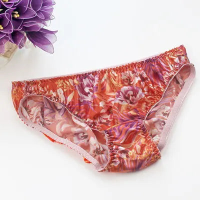Lingerie Mid Rise 100% Natural Silk Briefs Mulberry Silk Panties Women's Underwear
