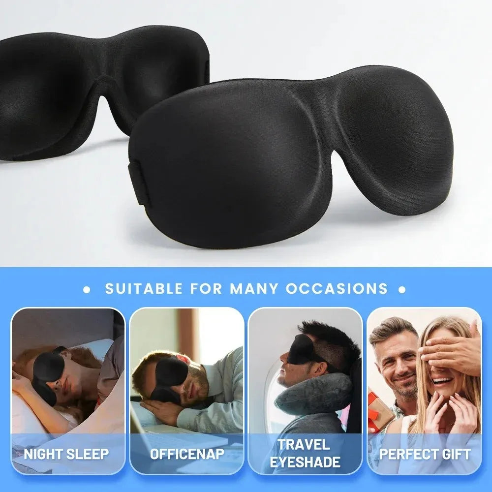 3D Sleep Mask Blindfold Sleeping Aid Soft Memory Foam Eye Mask for Sleeping Travel Light Slaapmasker Eye Cover Lightweight Style