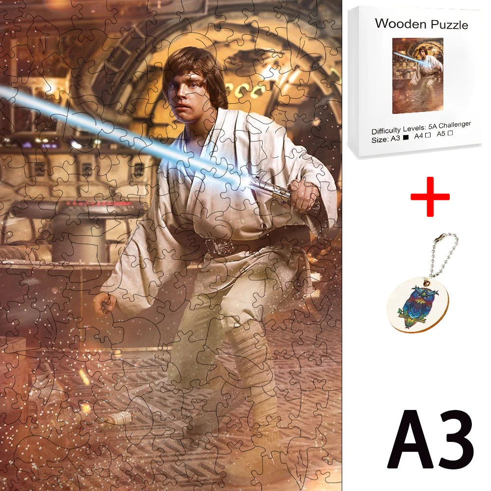 Star Wars Wooden Puzzle Board Games for Children Hobby Jigsaw Table Game Craft Toys Diy Fidget Christmas Building Blocks Model