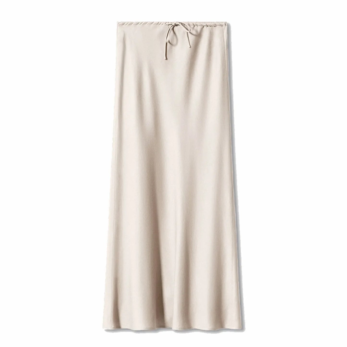 Women'S Solid Color Satin Long Dress High Waist Drawstring Dress Maternity Skirts Reflective Dress Trailing Dress Ropa De Mujer