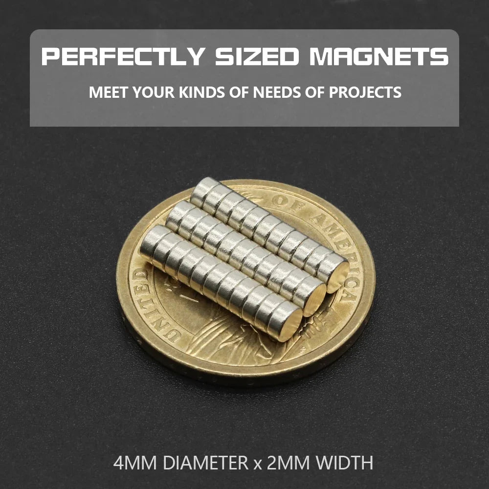 Super Powerful round Neodymium Magnet NdFeB N35 Strong Permanent Magnetic Imans for Refrigerator Various Sizes 2x2/4x2/5x1/6x2/8
