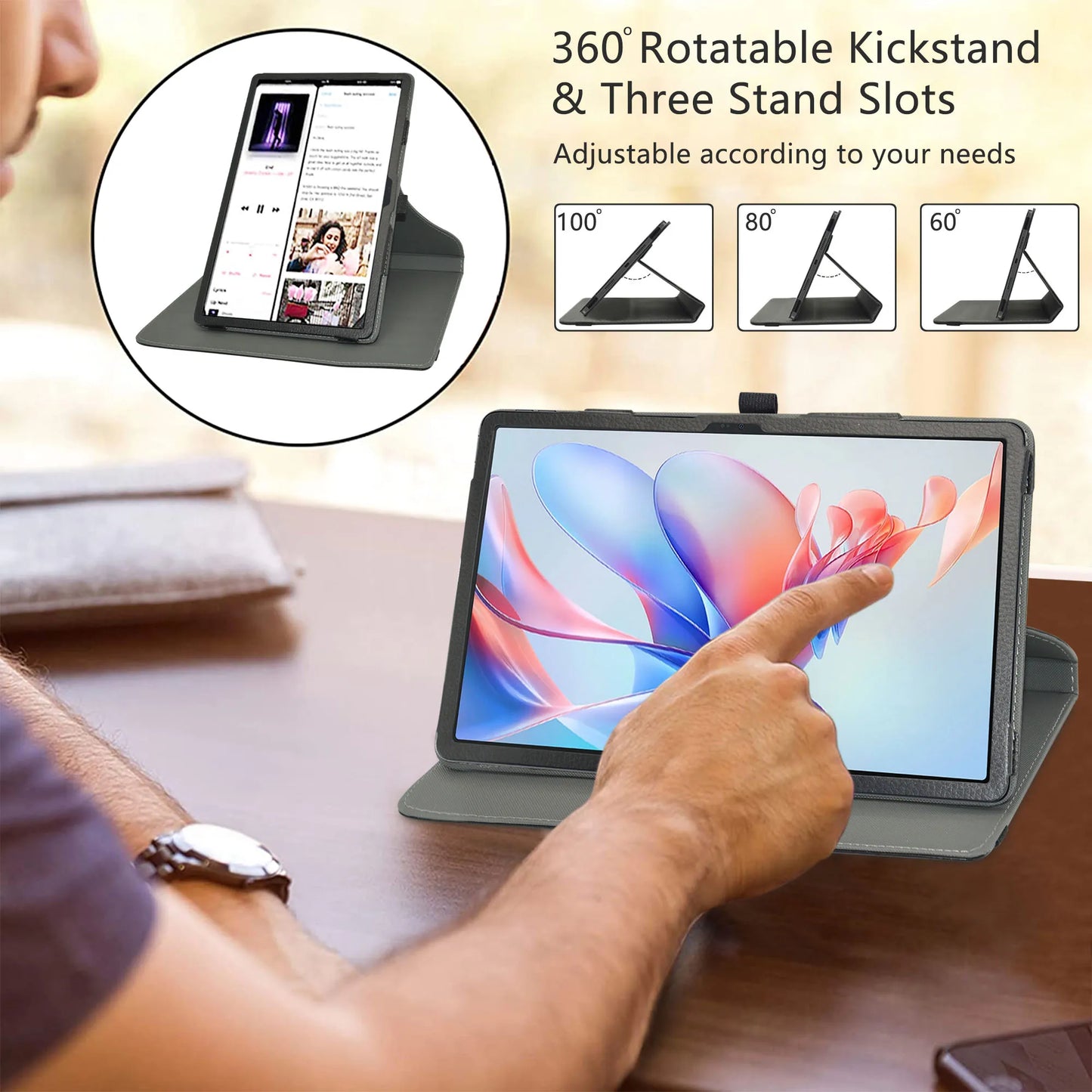 PU Leather Covers for 11.5" Blackview Mega 1 tablet ,360 Degree Rotary Rotating Case