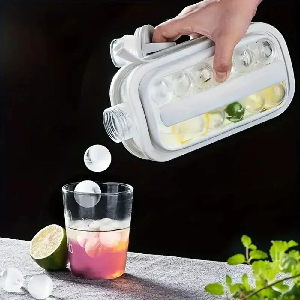 Portable 2-in-1 Folding Ice Maker Water Bottle, Creative Ice Cube Mold.