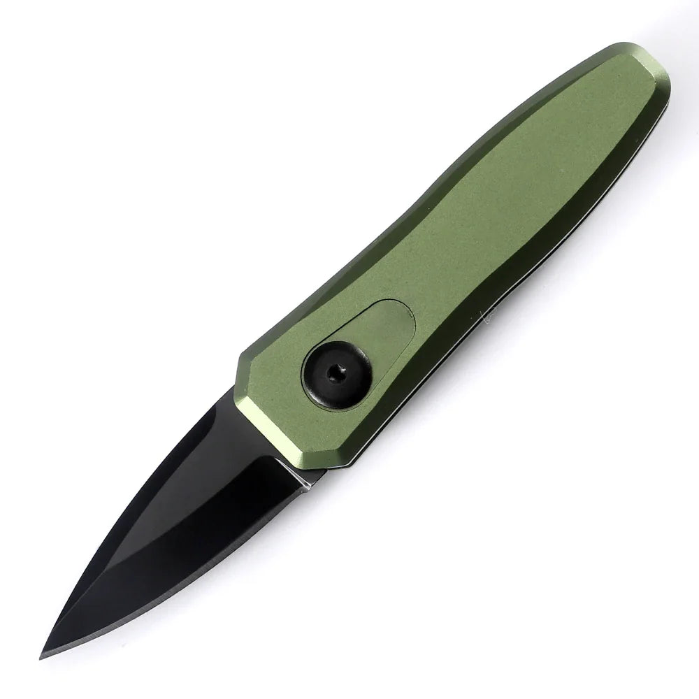 7500 folding pocket knife 1.9 inch black 8CR13 blade, aluminum handle camping hunting fishing outdoor tool EDC