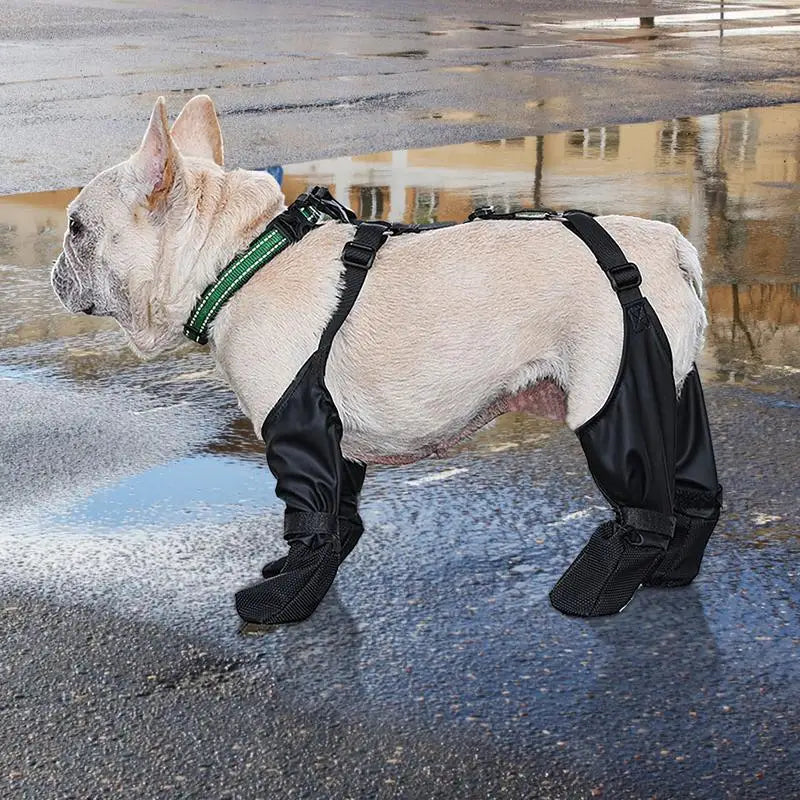 Dog Shoes Waterproof Breathable Pet Shoes Adjustable Boots Pet Breathable Shoes Outdoor Walking Soft French Bulldog Paws protect